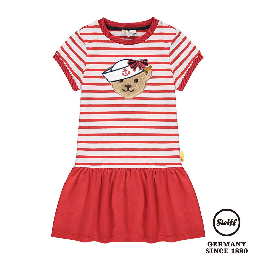 STEIFF德國精品童裝 - 短袖洋裝 紅白條紋