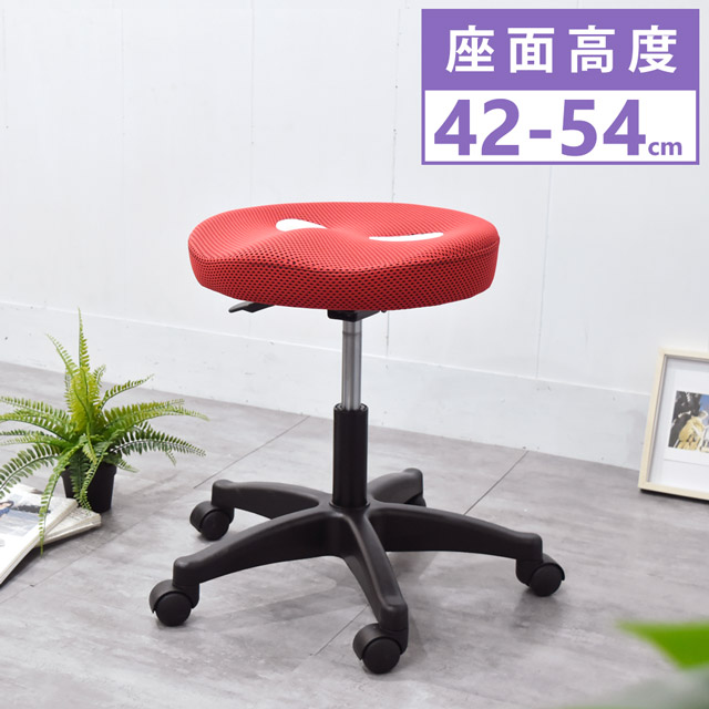 凱堡 雙孔透氣工作椅(中款)-高42-54cm 美容椅/吧檯椅/旋轉椅