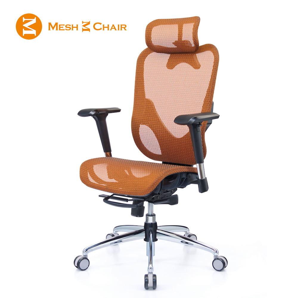 【Mesh 3 Chair】華爾滋人體工學網椅-精裝版(亮橘)