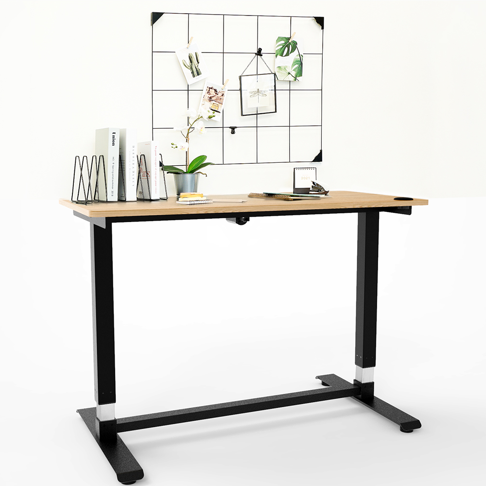 美國Kraftdale人體工學電動升降桌（柚木色） 電腦桌 辦公桌 書桌 多功能桌 成長書桌