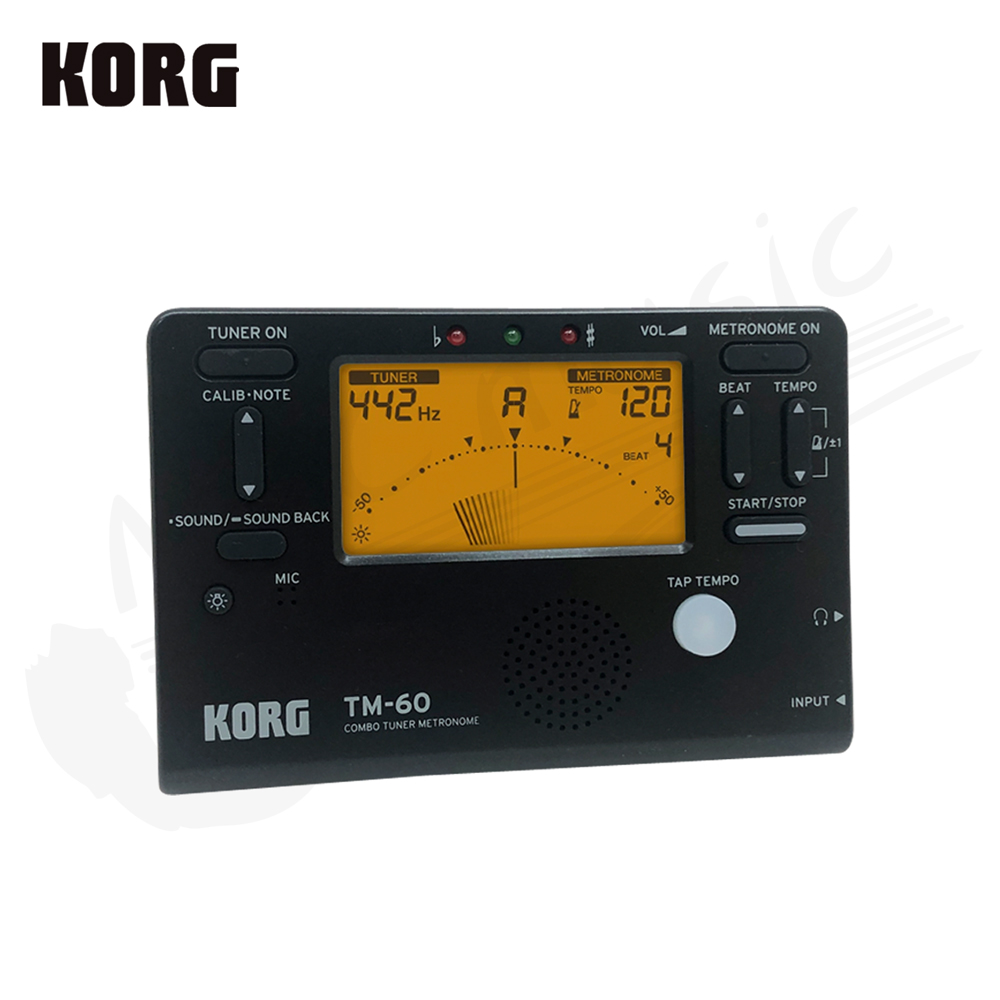 KORG TM-60 全功能冷光調音 節拍器(黑色)