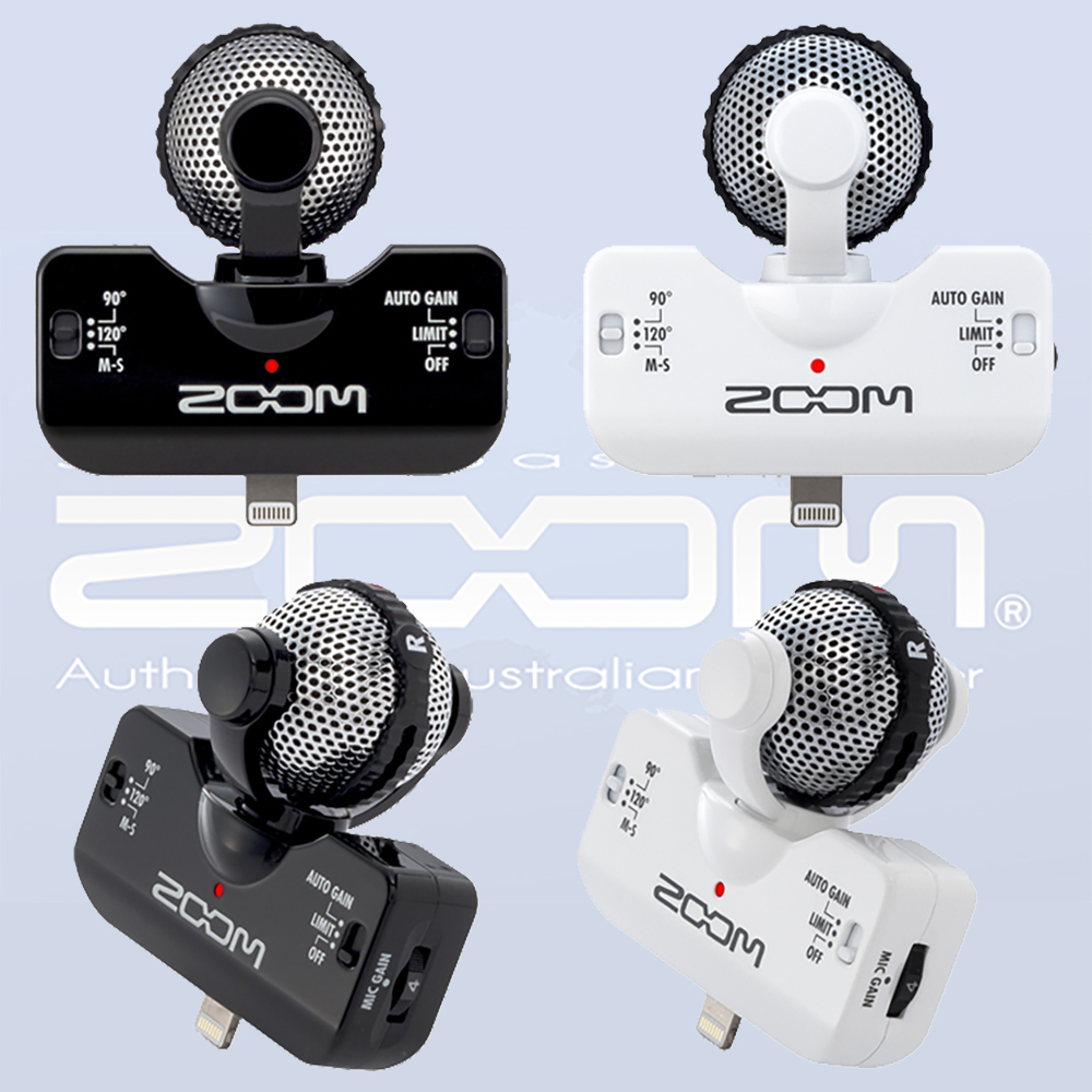 『ZOOM』iPhone、iPad 手機、平板行動麥克風 iQ5 黑色 / 公司貨保固