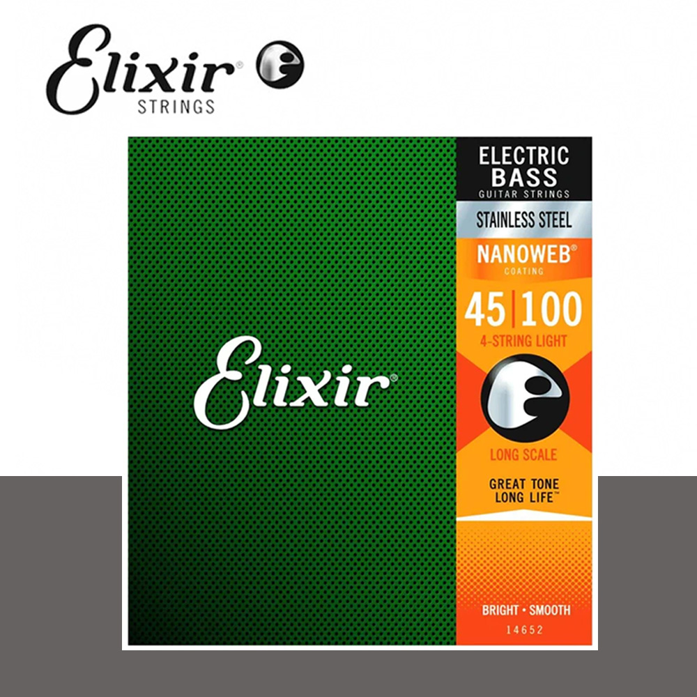 ELIXIR BASS 45-100 4STRING 鍍鎳 電貝斯四弦 NANOWEB