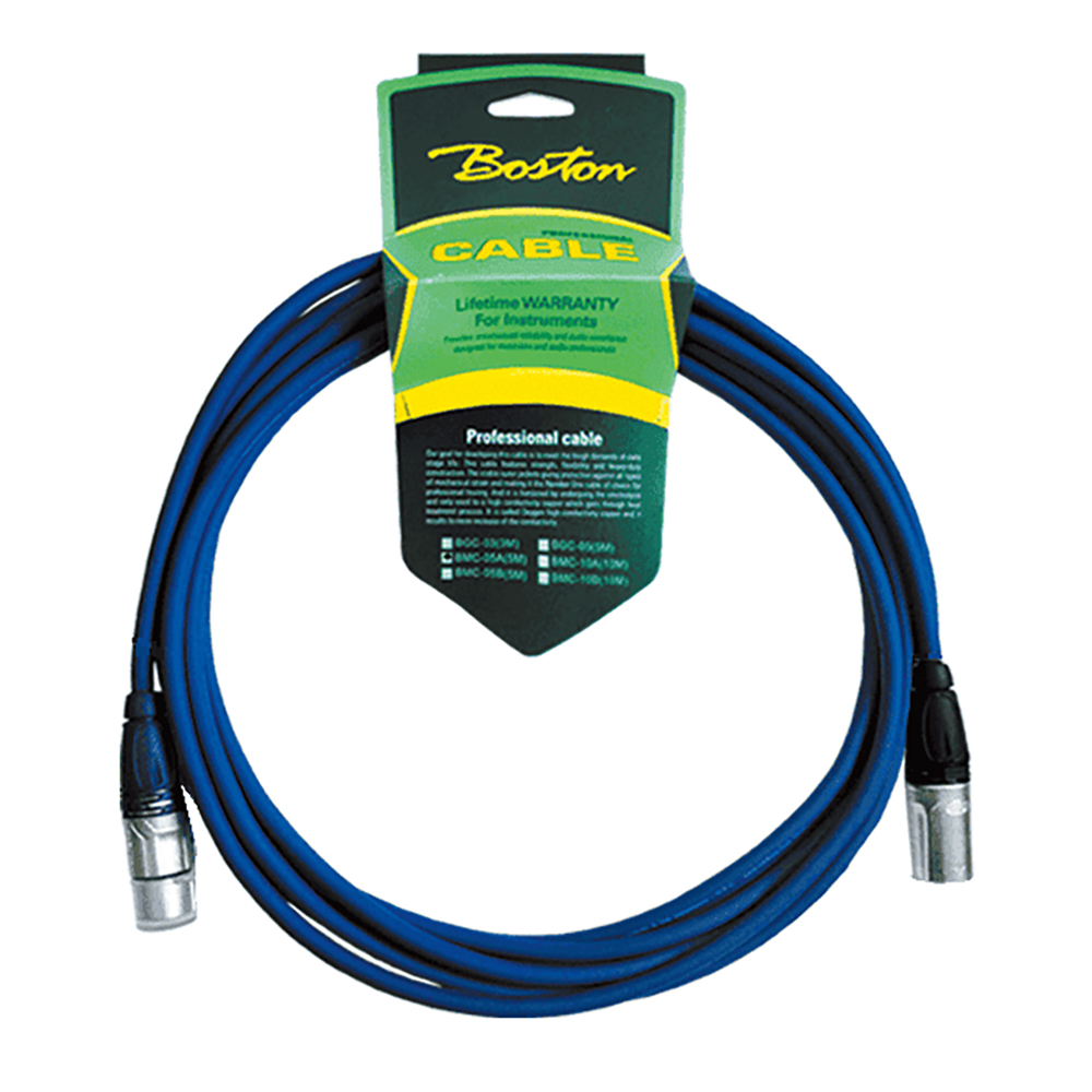 『BOSTON』5公尺PVC高階麥克風線 XLR+XLR / BMC-05B / 公司貨