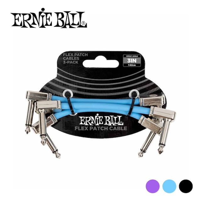 Ernie Ball Flex Patch Cable 3in 導線三入組 (共3色)