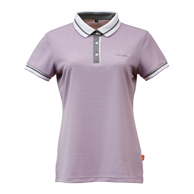 【LeVon】LV7427 - 女吸濕排汗抗UV短袖POLO衫 - 芋紫