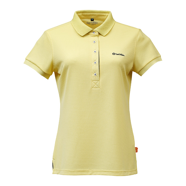 【LeVon】LV7429 - 女吸濕排汗UV短袖POLO衫 - 奶油黃