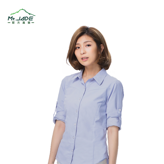 Mt.JADE 女款 Lunar輕盈吸濕快乾兩用長袖襯衫 休閒穿搭/輕量機能- 肯塔基藍