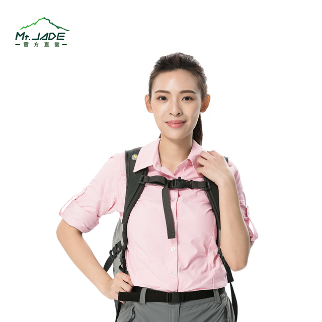 Mt.JADE 女款 Lunar輕盈吸濕快乾兩用長袖襯衫 休閒穿搭/輕量機能-淡粉玫瑰