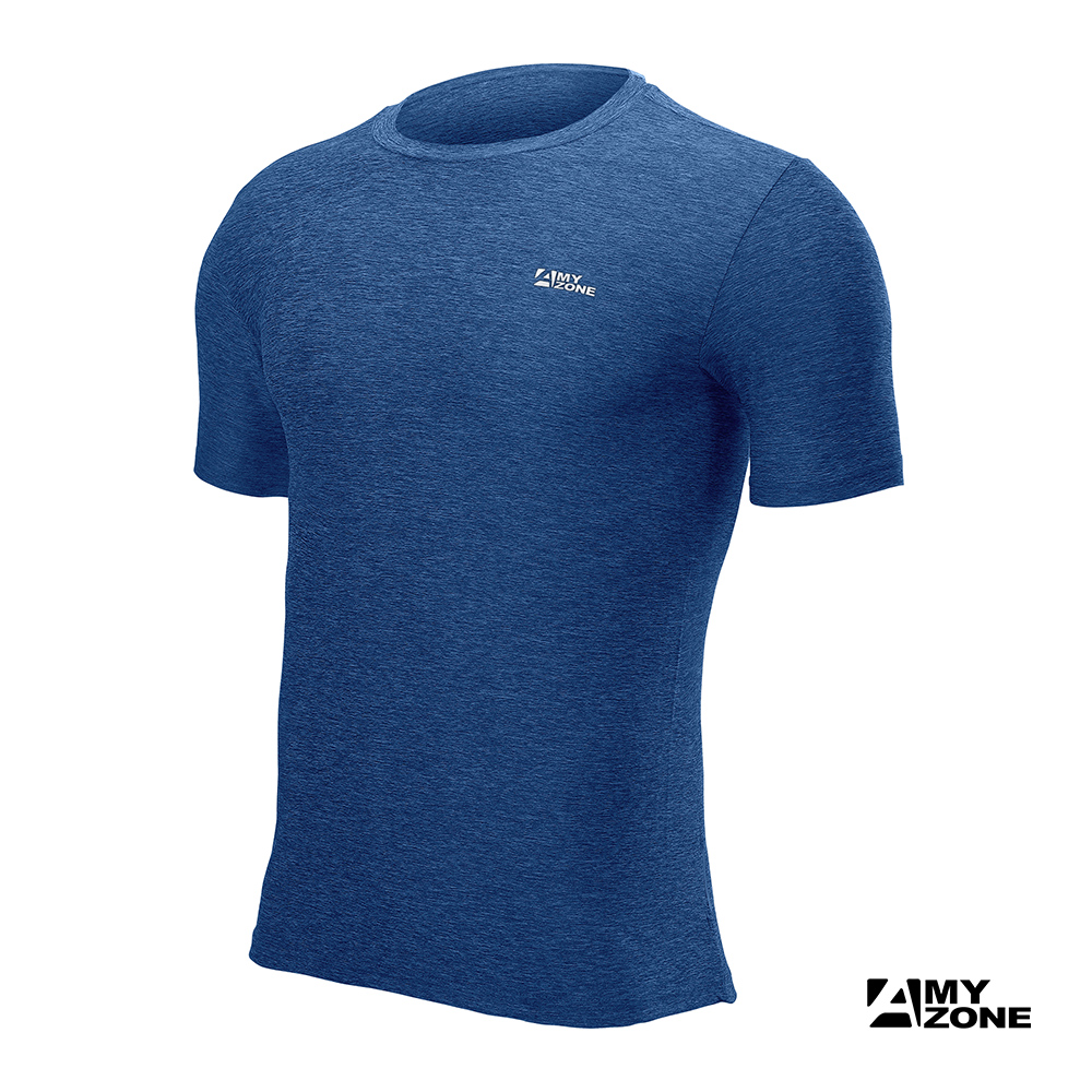 【A-MYZONE】男款-極速乾燥涼感透氣運動短袖T恤｜機能衣-夜空藍