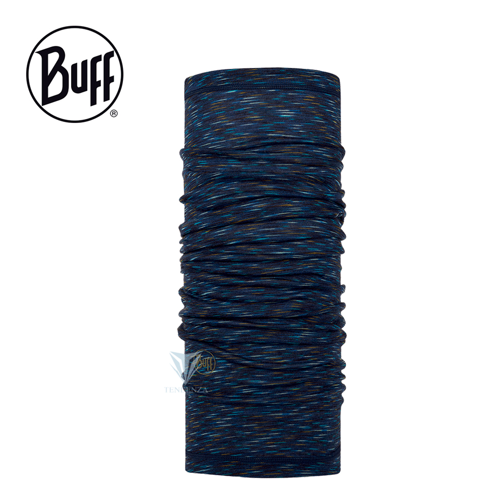 【BUFF】BF117819 舒適條紋-美麗諾羊毛頭巾-丹寧編織