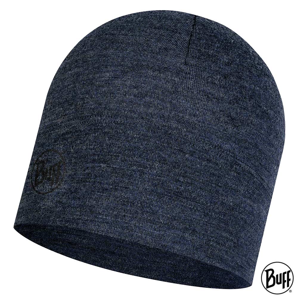 【西班牙 BUFF】保暖 250 gsm美麗諾羊毛帽-午夜藍BF118007-779#登山健行#帽子