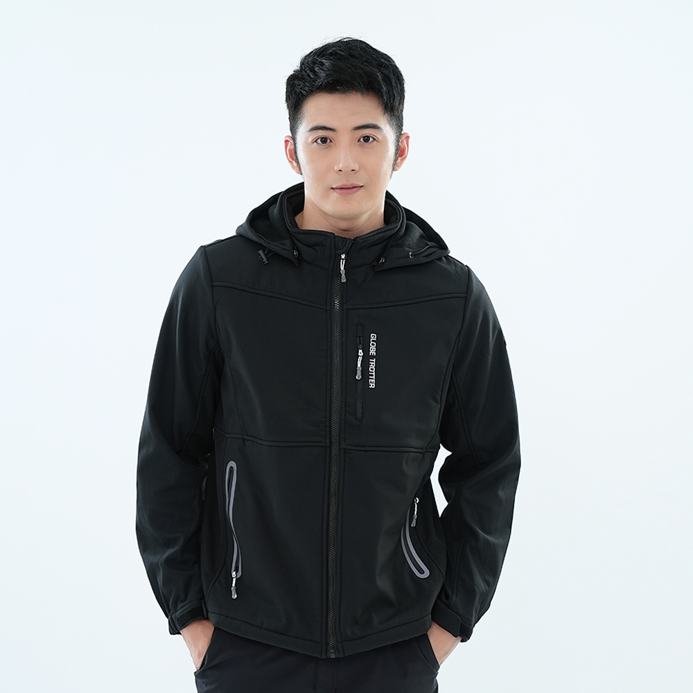遊遍天下 男款 GlobeTex防水防風保暖刷毛軟殼外套GJ23047(滑雪登山騎車 M-5L)