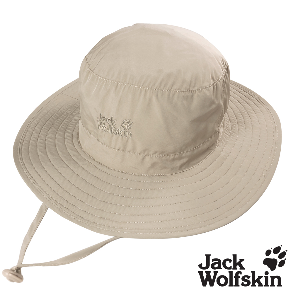 【Jack wolfskin 飛狼】透氣抗UV可收納圓盤帽 遮陽帽『卡其』