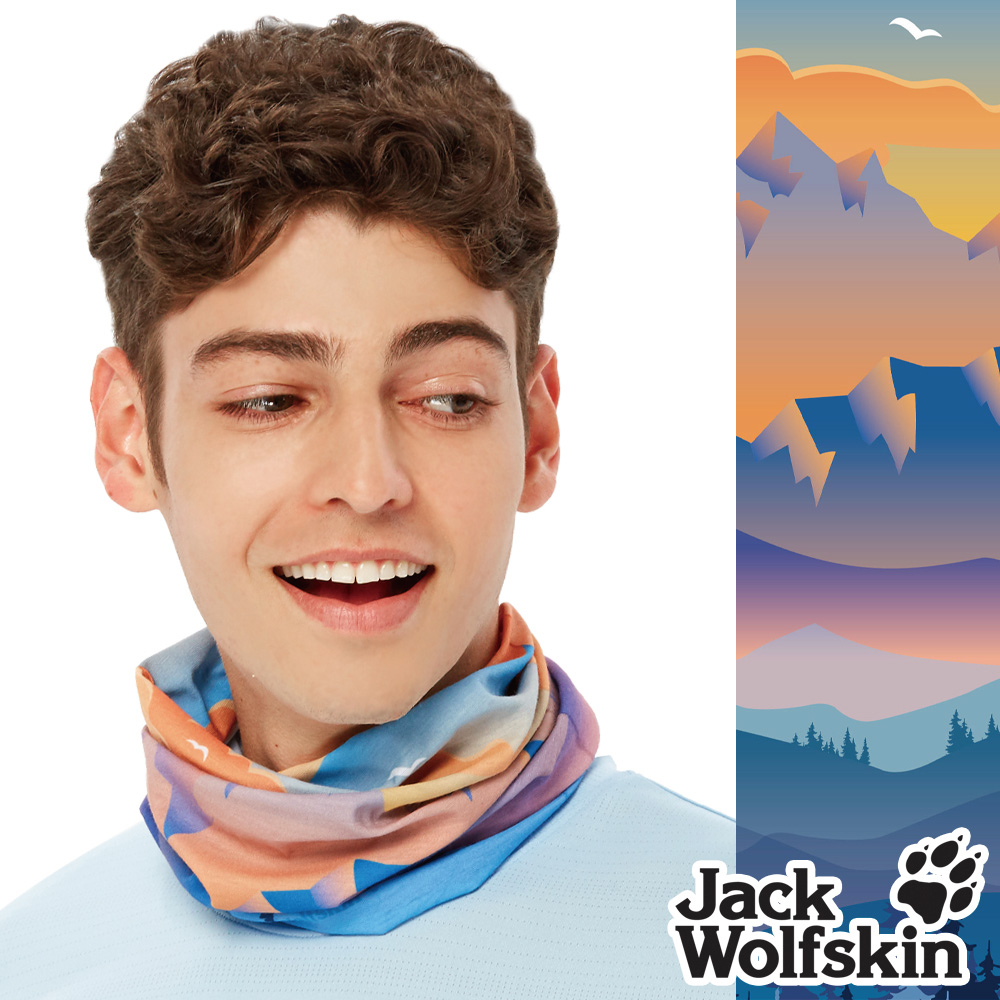 【Jack wolfskin 飛狼】Coolmax 吸濕排汗百變魔術頭巾『吟遊山林』
