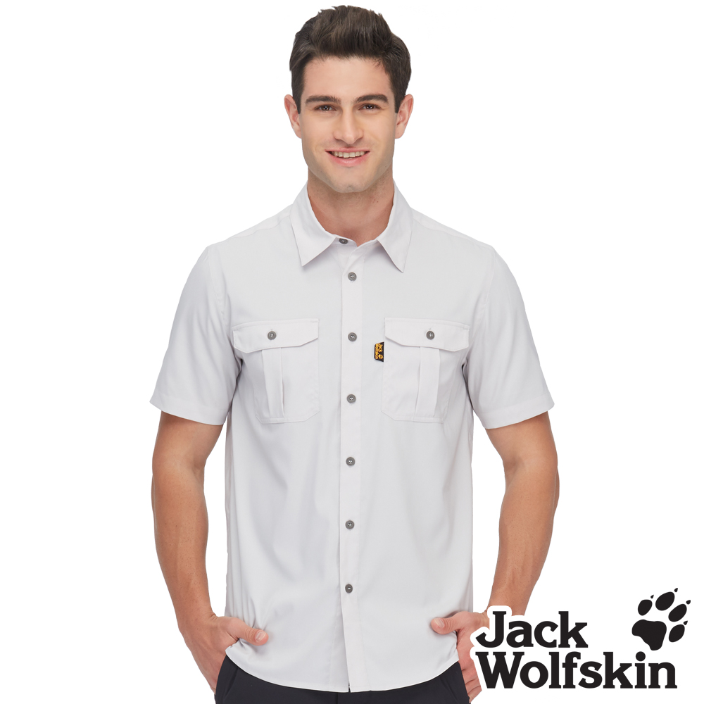 【Jack Wolfskin 飛狼 】男 純植萃防蚊 抗UV透氣短袖襯衫『米卡』