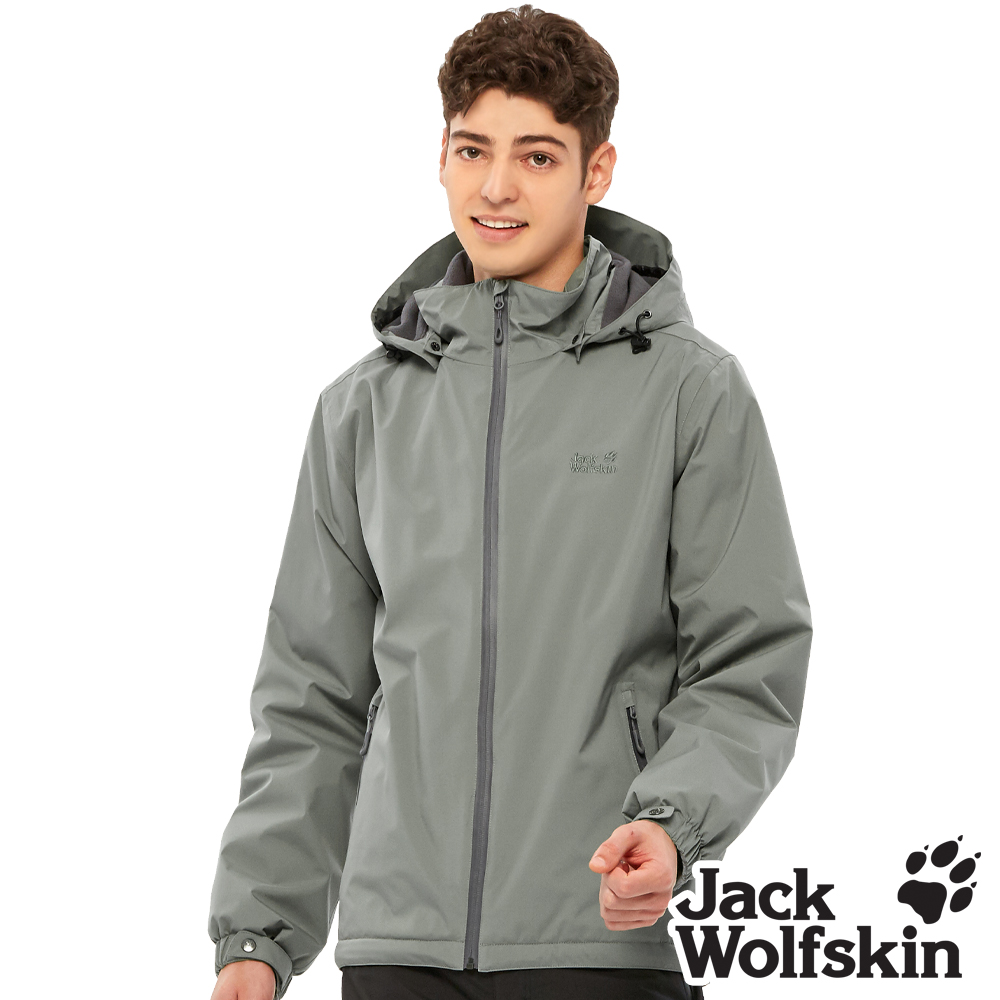 【Jack Wolfskin 飛狼 】男 Air Wolf 俐落輕量 防風防水保暖外套 內刷毛衝鋒衣『糧草綠』
