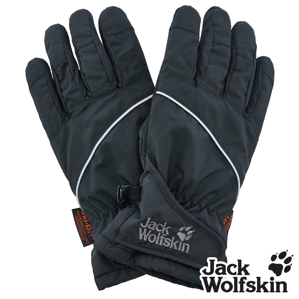 【Jack wolfskin 飛狼】防水透氣觸控保暖手套『黑色』