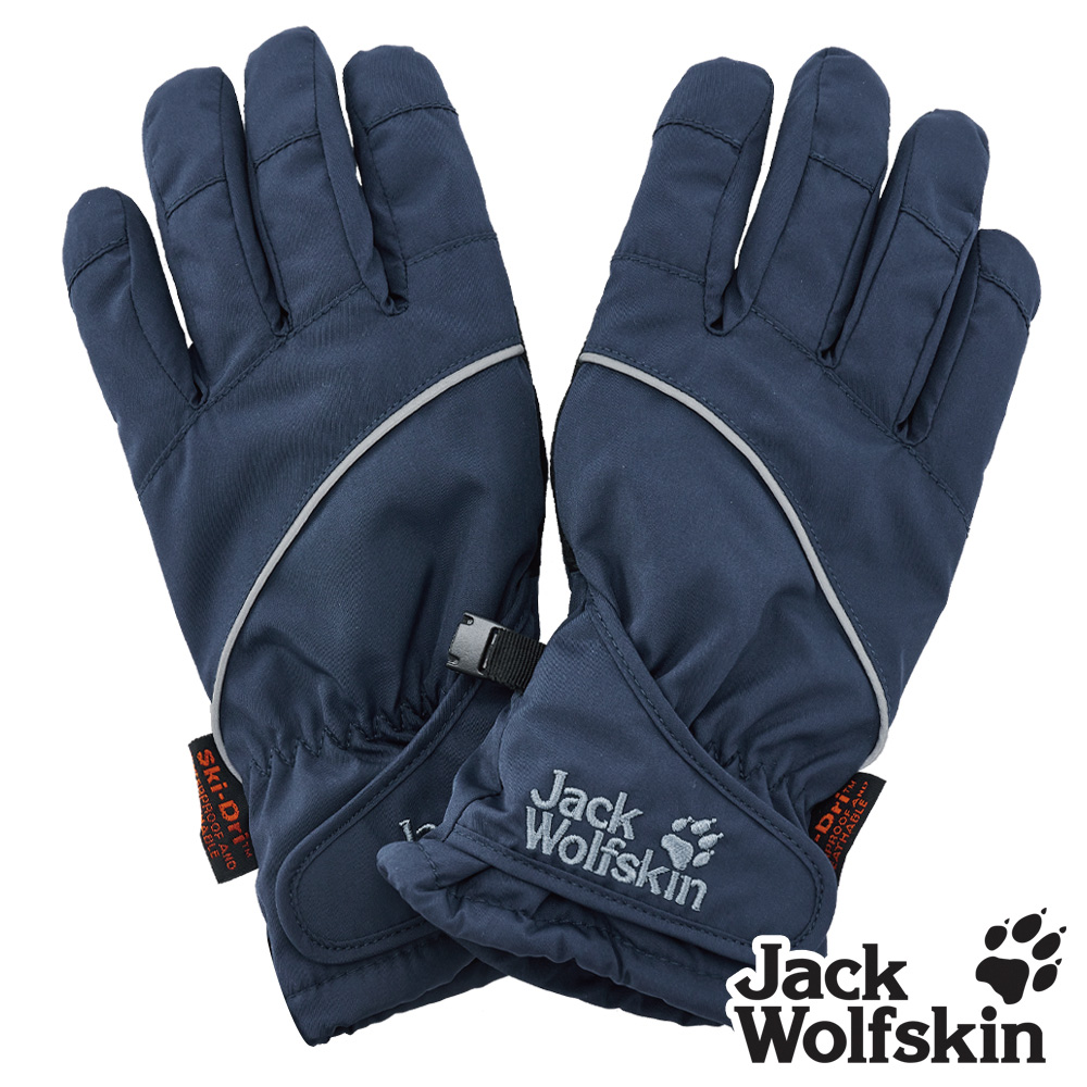 【Jack wolfskin 飛狼】防水透氣觸控保暖手套『深藍』