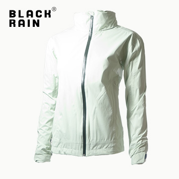 【Black Rain】女 隱藏式連帽防水透氣夾克 BR-80070(226 中綠)