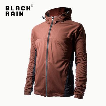 【Black Rain】連帽休閒保暖夾克 BR-113060(14180 紅褐/黑)