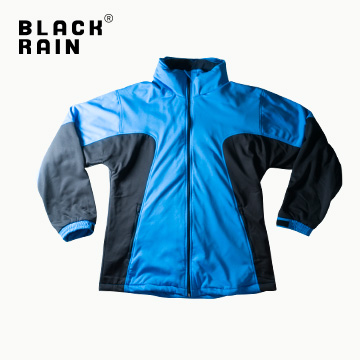 【Black Rain】隱藏式連帽休閒保暖夾克 BR-113050 (29951 藍/黑)