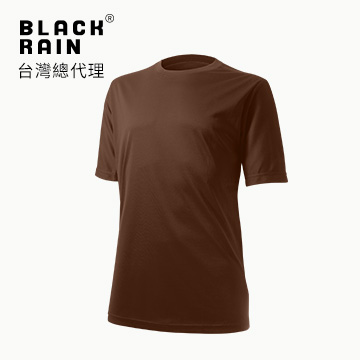 【Black Rain】圓領排汗短袖上衣 BR-6ADF3 (2000 咖啡)