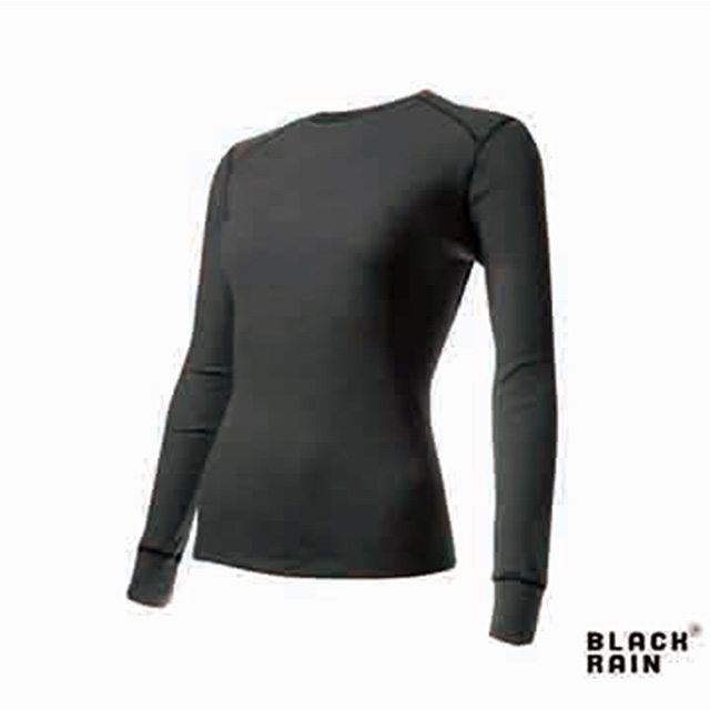 【荷蘭Black Rain】女款 銀離子圓領保暖衣BR602021 (70黑)