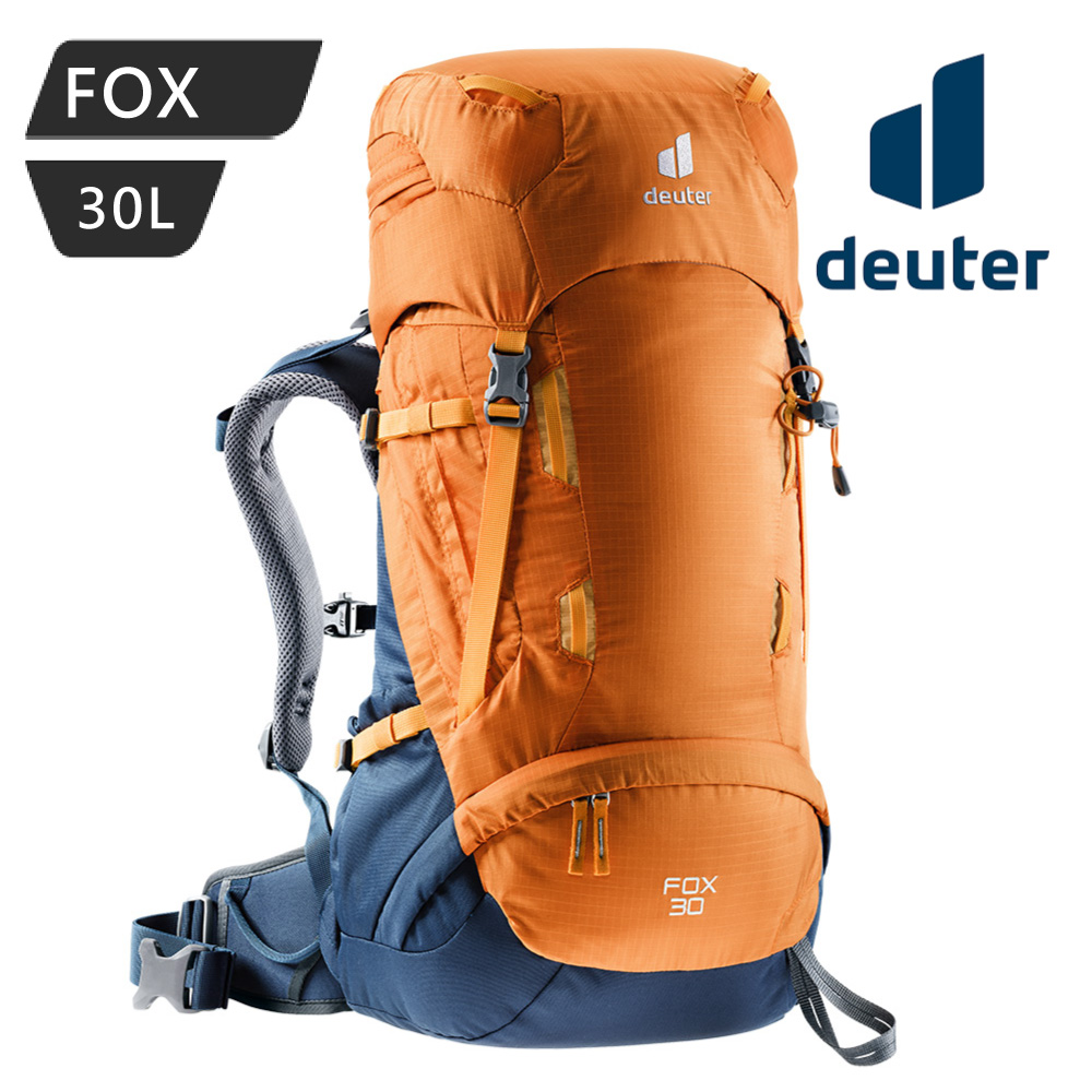 Deuter FOX 拔熱透氣背包 / 30L【芒果黃/暗藍】3611121