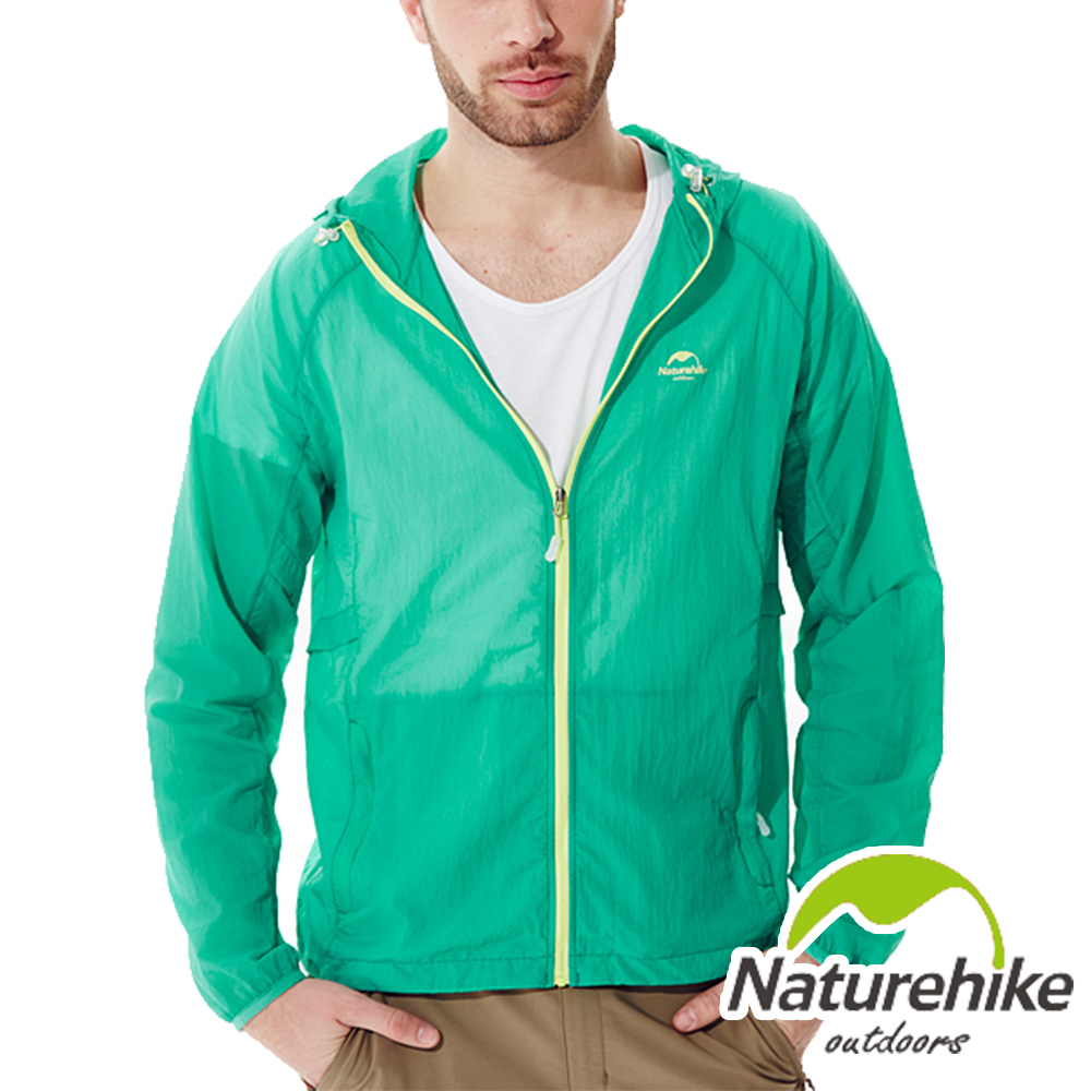 【Naturehike】輕薄風衣外套/皮膚風衣外套男款-湖水綠