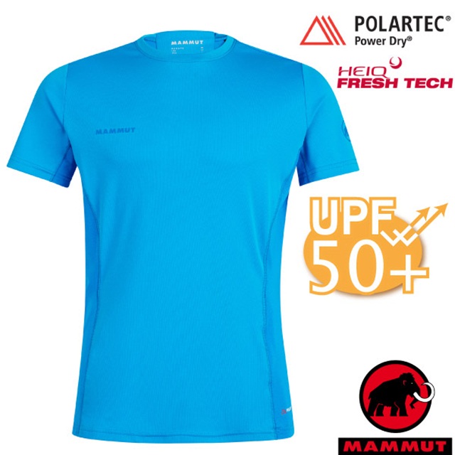 【長毛象】Sertig Polartec 男短袖圓領登山快乾排汗衣 1017-00110-5213 龍膽花