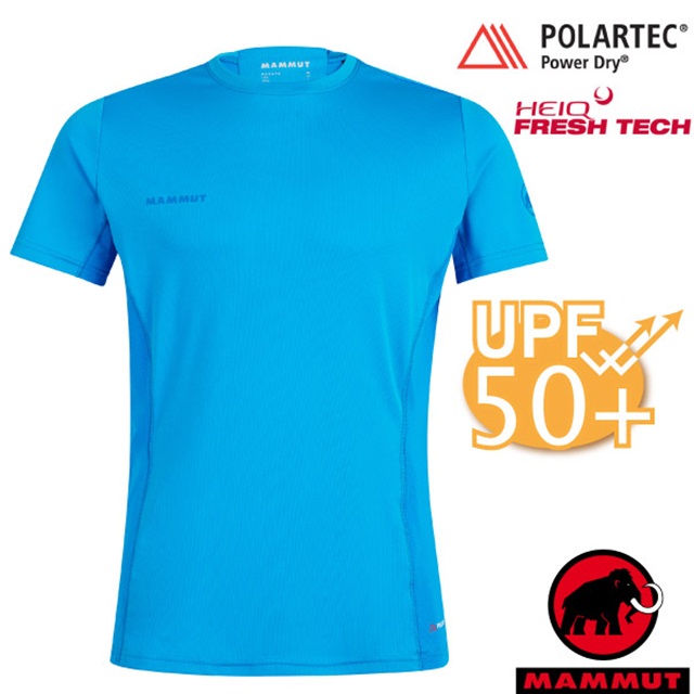 【長毛象】Sertig Polartec 男短袖圓領登山快乾排汗衣_1017-00110-5213 龍膽花