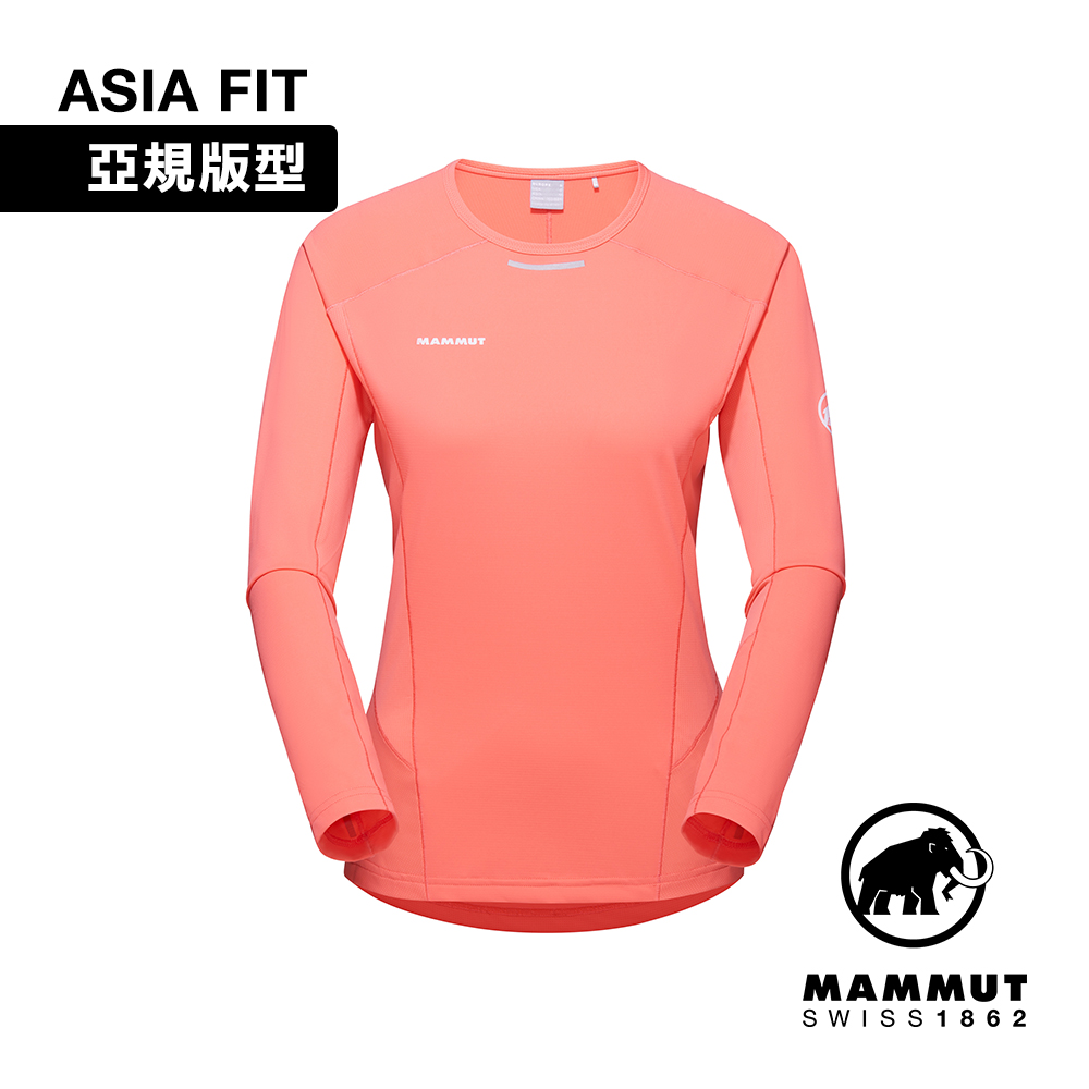 【Mammut 長毛象】Aenergy FL Longsleeve AF W 抗菌長袖排汗衣 櫻花鮭粉 女款 #1016-01360