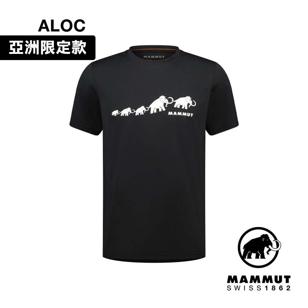 【Mammut 長毛象】QD Logo Print T-Shirt AF 快乾短袖T恤 男款 黑PRT3 #1017-02012-00255