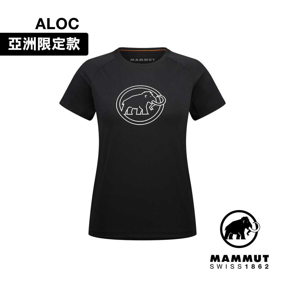 【Mammut 長毛象】QD Logo Print T-Shirt AF W 快乾短袖T恤 女款 黑PRT4 #1017-02022-00413