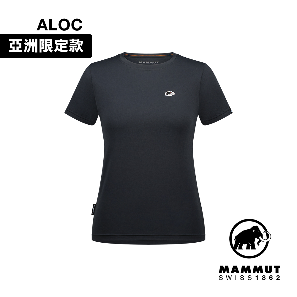 【Mammut 長毛象】Mammut Essential T-Shirt AF W 防曬短袖T恤 女款 黑PRT1 #1017-05090