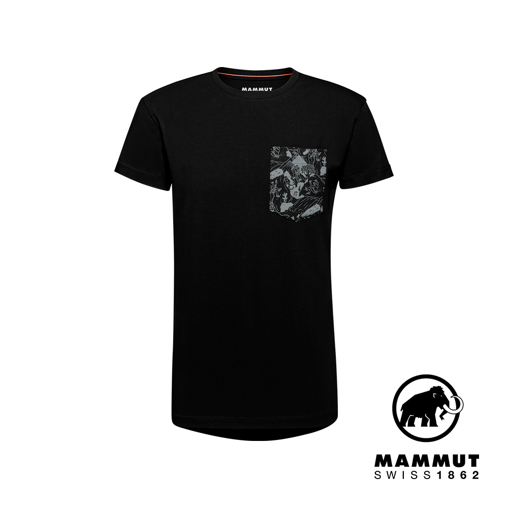 【Mammut 長毛象】Massone Pocket T-Shirt Climber 有機棉機能短袖T恤 黑色 男款 #1017-05140