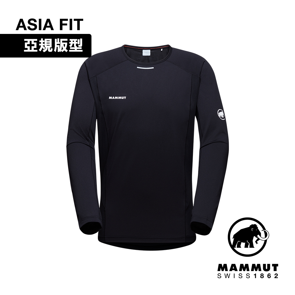 【Mammut 長毛象】Aenergy FL Longsleeve AF Men 抗菌長袖排汗衣 黑色 男款 #1016-01350