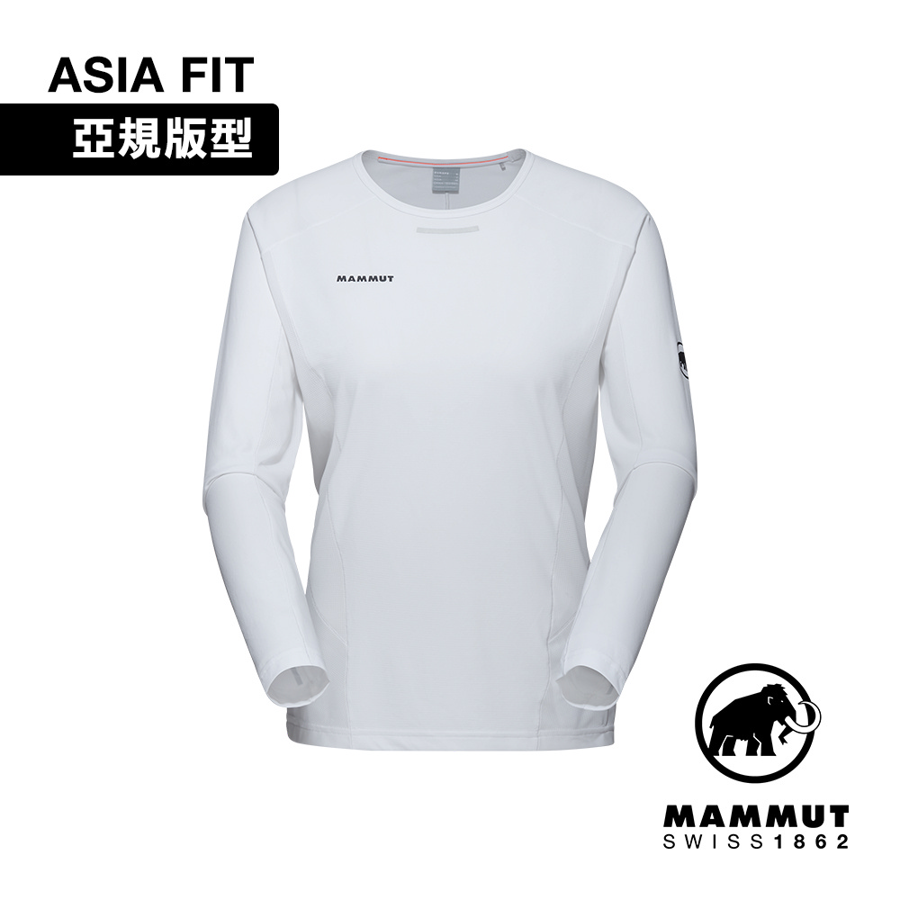 【Mammut 長毛象】Aenergy FL Longsleeve AF W 輕量抗菌長袖排汗衣 白 女款 #1016-01360
