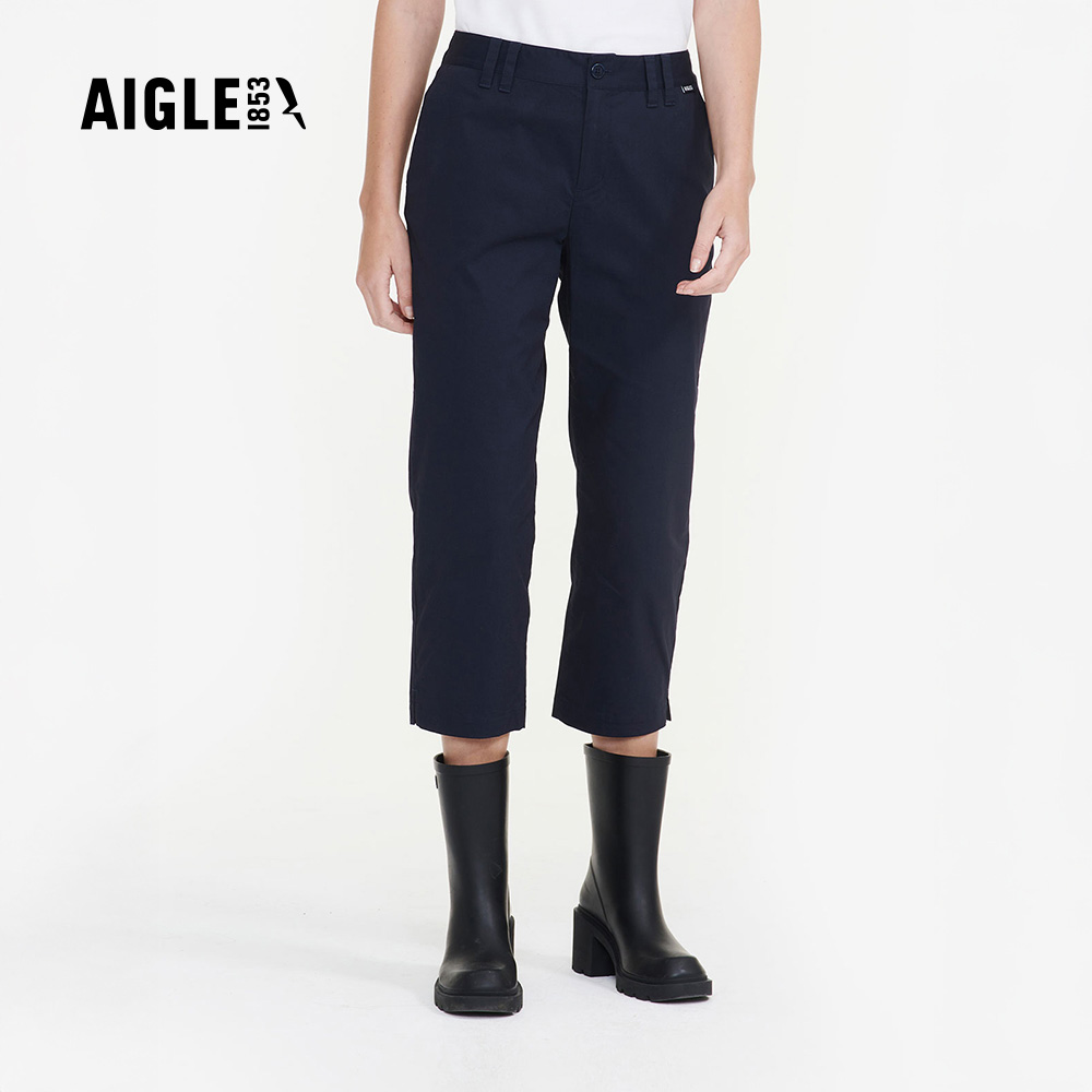 【AIGLE】女 快乾彈性七分褲｜AG-4P229A057 深藍