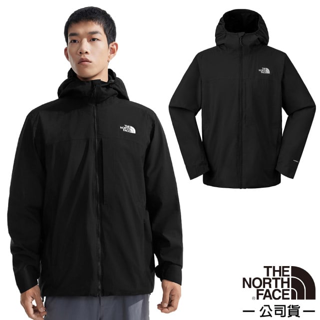 【The North Face】男 TWILIGHT 機能性WINDWALL防風防潑水保暖透氣連帽外套/89ZN-JK3 黑