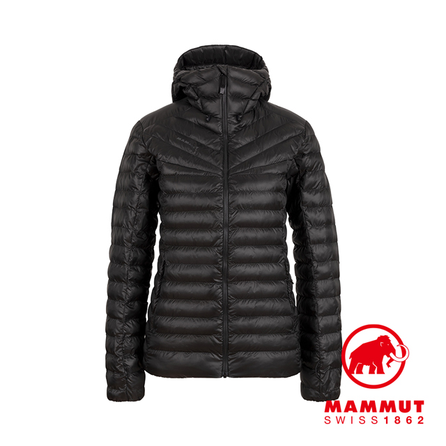 【Mammut 長毛象】Albula IN Hooded Jacket 防潑水連帽羽絨外套 黑色 女款 #1013-01790