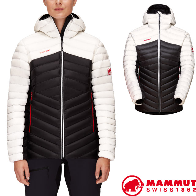 【長毛象】女新款 Broad Peak IN 輕量保暖防風防潑連帽羽絨外套 1013-00350-00093 黑/紅