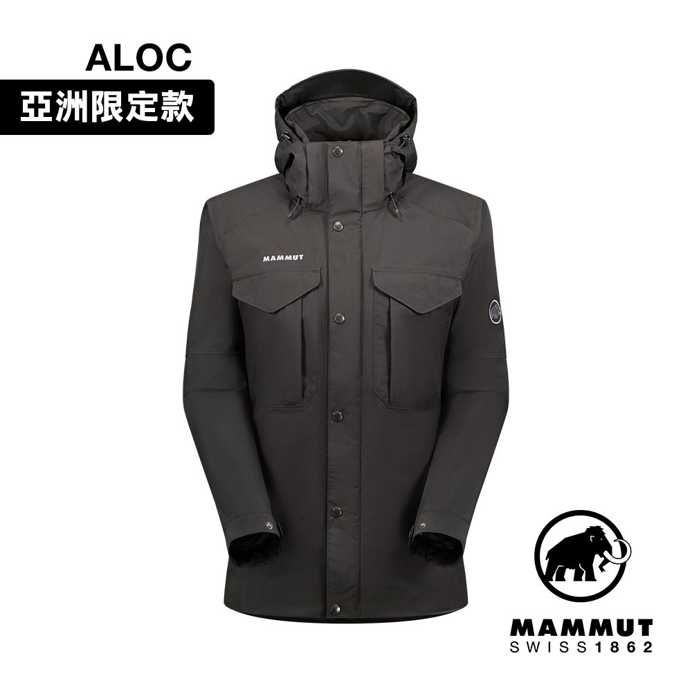 【Mammut 長毛象】GTX Utility HS Jacket AF 防水多口袋連帽外套 黑色 男款 #1010-29780