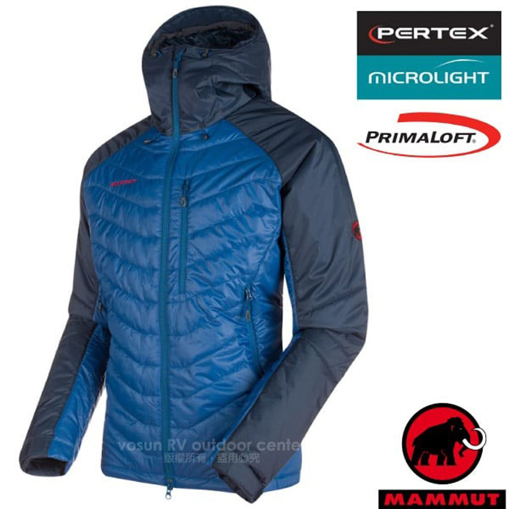 【瑞士 MAMMUT 長毛象】男款 Rime Pro IN Hooded 連帽防風保暖外套/1010-21880-5971 群青藍