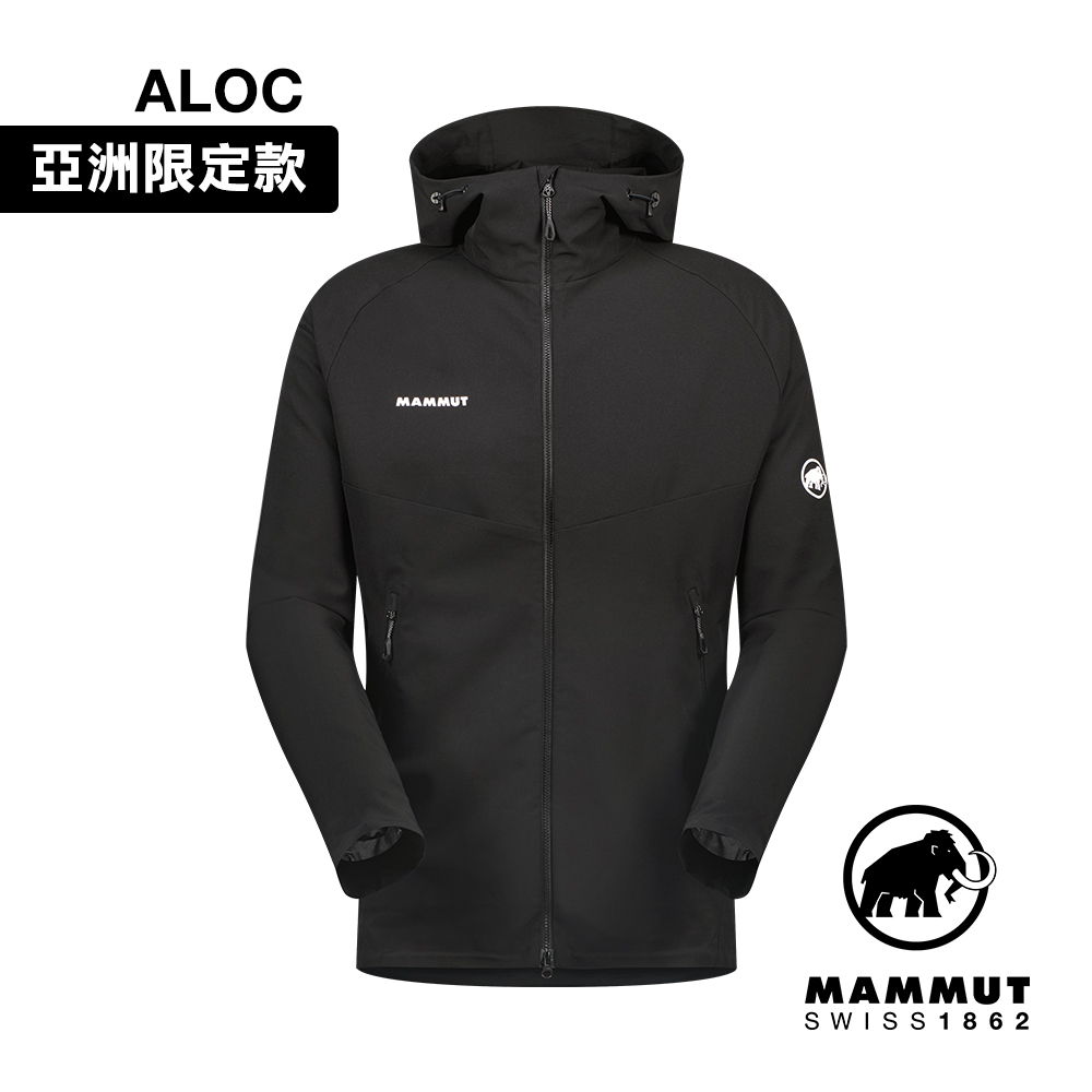 【Mammut 長毛象】Macun 2.0 SO Hooded Jkt AF 防潑水軟殼連帽外套 黑色 男款 #1011-00792