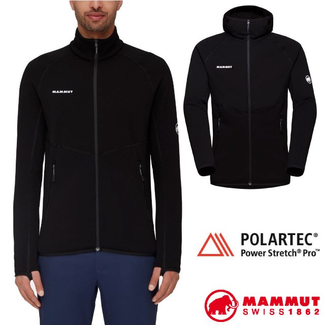 【MAMMUT 長毛象】男 Aconcagua ML Hooded 輕量透氣快乾耐磨保暖連帽外套/1014-04281-0001 黑