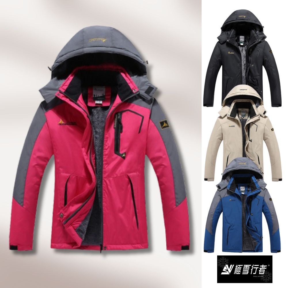 [極雪行者特種防水風雪polar-tech(15000mm)抗汙抗靜電Polar加厚絨毛衝鋒衣SW-58B/經典熱銷款帽子可拆