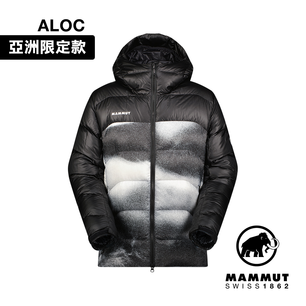 【Mammut 長毛象】Gravity IN Hooded Jkt AF Grain 防潑水羽絨外套 黑/白 男款 #1013-03260