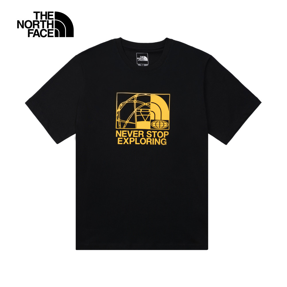The North Face北面男女款黑色純棉舒適透氣短袖T恤｜8GYXJK3